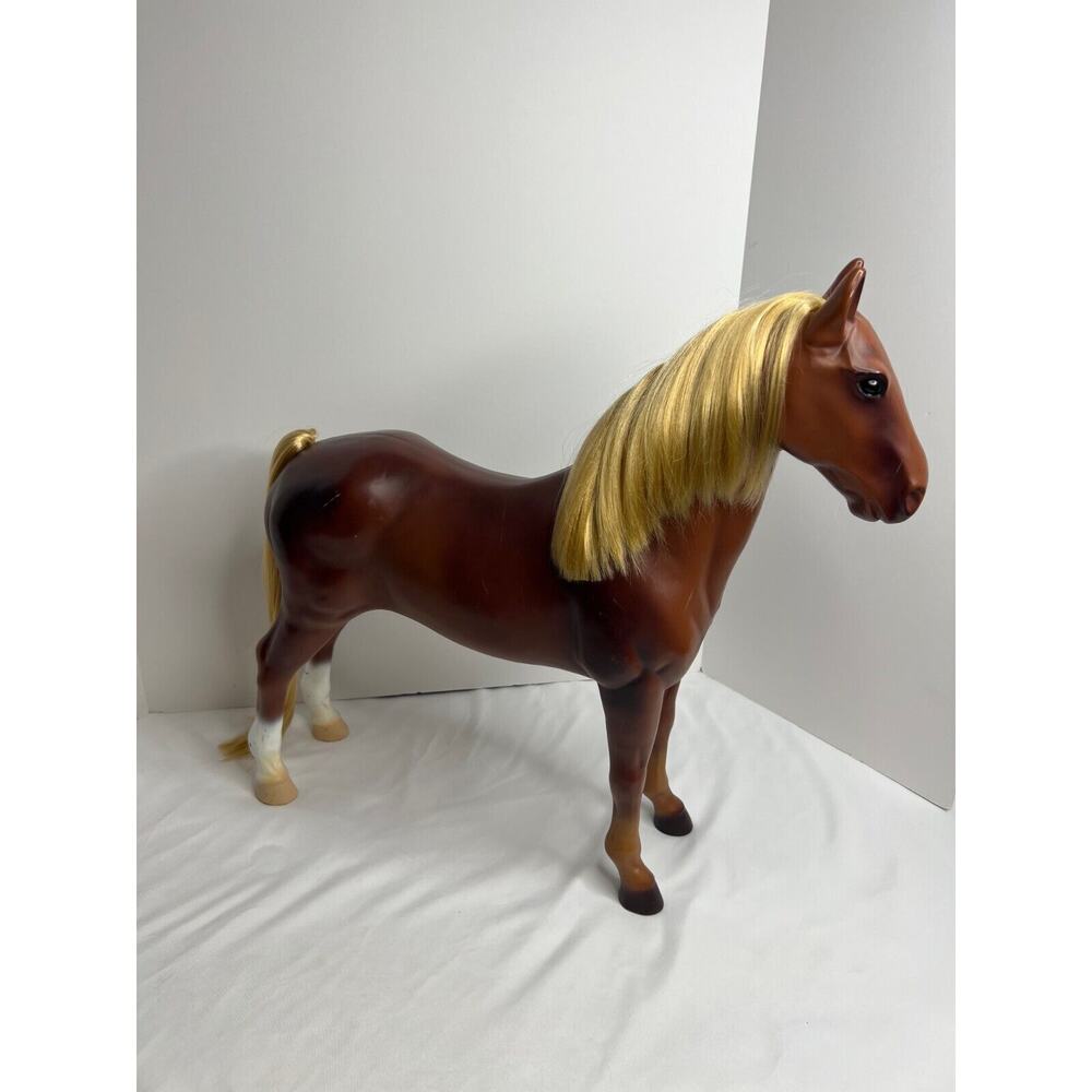 Plastic Horse For 18-20 Dolls, 19 Tall, Brown, Rare Find!